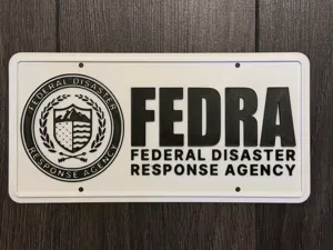FEDRA License plate from The Last of Us