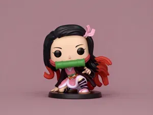 灶门祢豆子-鬼灭之刃动漫周边手办-Funko丰高POP涂色玩具