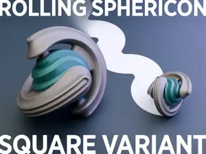 Rolling Sphericon V3 - Square Variant Desk Toy