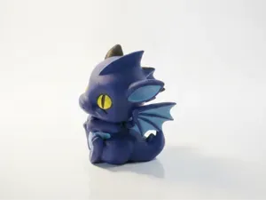 Baby Dragon Figurine Chibi Cute 3D Printable