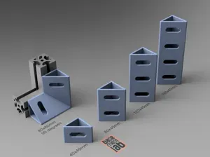 4040 Corner bracket (Angled Triangular Prism)