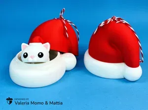 Santa Claus hat-box, Christmas Gift, Tree Ornament