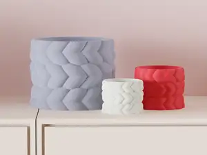 Rope Style Plant Pot. Modern Yarn Look Planter