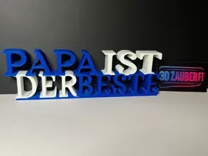 Papa ist der Beste - Schriftzug