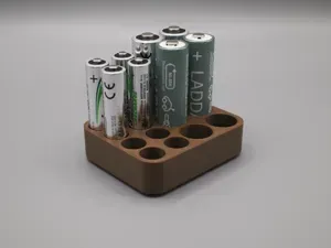 Compact AA & AAA Battery Organizer