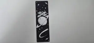 Monochrome Space Station Galaxy Bookmark