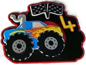 Monster Truck Cake Topper with Customisable Age