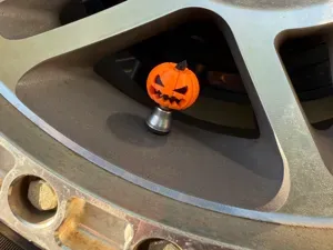 Valve Stem Caps : Jack-O-Lantern!