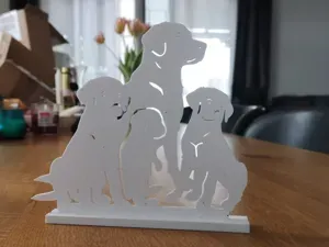 Labrador Retriever Family Silhouette