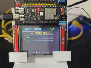 Suporte de Bancada para ESP32 + Display TFT
