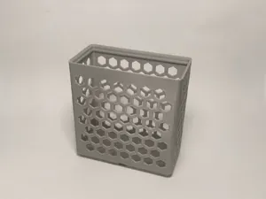 Gridfinity Bin 1x2 - Tall - Hex Wall