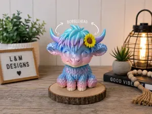 Mother Highland Cow Bobblehead