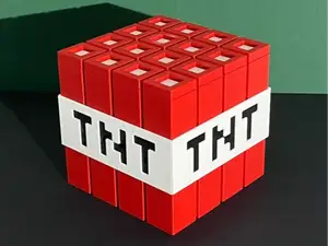 Minecraft inspired TNT pen box