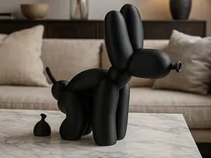 Balloon Dog Poop Sculpture – Funny Pop Art Decor
