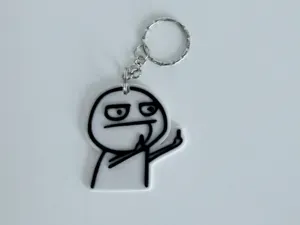 Funny Meme Keychain – Sarcastic Stick Figure