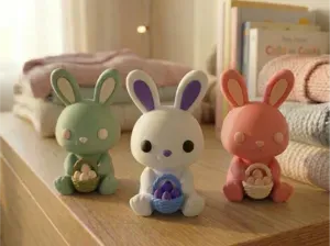 DESK PET - EASTER BUNNY DUO - Fast Print