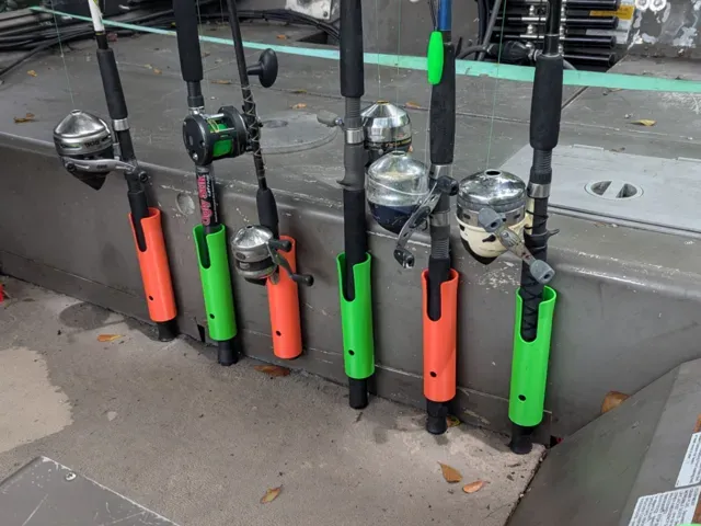Compact Rod Holder for Boats, Coolers, and Wagons