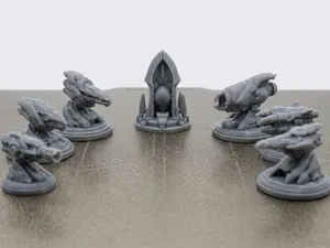 Sci-Fi Defense Turrets Miniatures Set