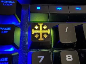 Crusader Cross Backlit Keycap
