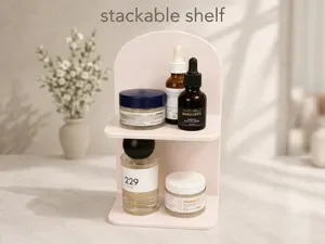 Cute Stackable Makeup Shelf