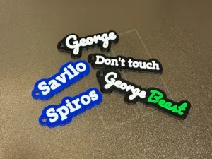 Customizable Name Tag Single and Multi-Color