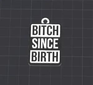 b-itch keychain/necklace charm(free commercial)
