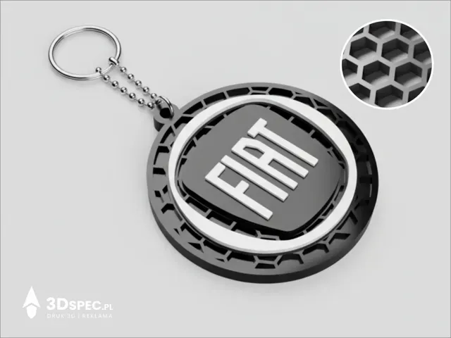 Fiat logo keychain