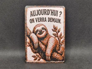Plaque décorative humoristique Paresseux