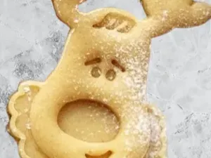 faccia renna natale per biscotti