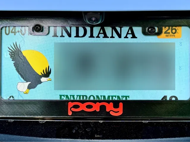 Hyundai Pony License Plate Frame