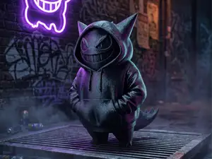 Urban Gengar with hoodie