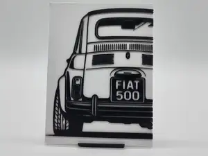 2D Wall Art Fiat 500 old