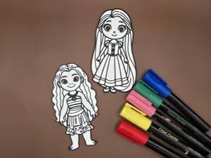Rapunzel Hawaii Girl Coloring Set
