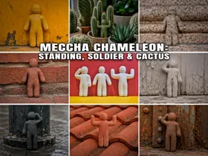 Meccha Chameleon: Standing, Soldier & Cactus