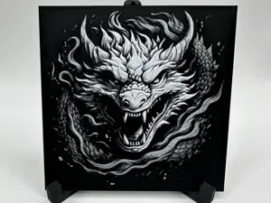 HueForge - Wall Art - "Dragon Fury"