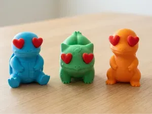 Starter Pokemon in love for Valentine's day