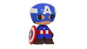 Captain America Anime character FDM