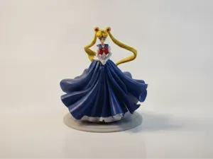 Sailor Moon Elegant Blue Ball Gown STL