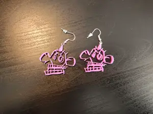 Jinx graffiti monkey earrings