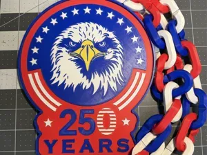 USA 250 Years July 4th Hype Chain