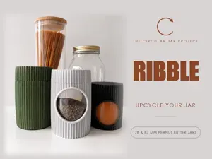 Ribble – Ribbed Jar Sleeve for Glass Jars