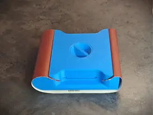 Sanding block with print-in-place lock mechanism