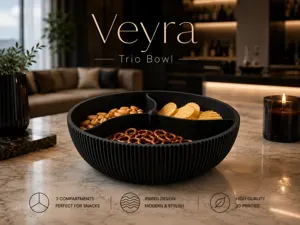 Snack Bowl 3-Compartment - Veyra Trio Bowl