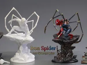 Iron Spider - Spider Man - Diorama 3D Model ROCCIA