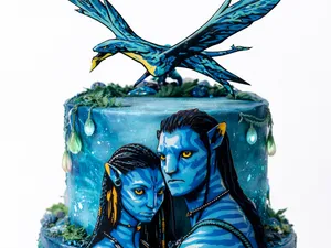 Avatar Cake Topper Ikran Neytiri & Jake Sully