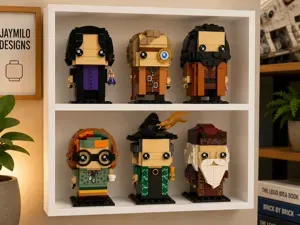 Modular wall mounted Brickheadz display