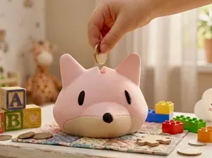 Adorable Fox Piggy Bank: Wild Animal Savings
