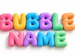 Bubble Name Lettere 3D Personalizzate da Appendere