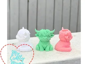 Highland Cow Straw Toppers 3 sizes