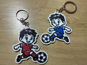 Footballer Keyring